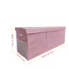 3-Grid Storage Organizer, Extra-Large Foldable Sturdy Basket with Mesh Pockets, 40 Inches Size, Pink Purple Grey Kids Container, Holiday Gift for Multi-Scene