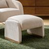 product-open-11ebd95364214f0db6e1f17188783107-goods Modern Corduroy Ottoman with Solid Wood Legs, Foot Stools Ottoman with Versatile Footrest, Extra Seat And Decorative Accent
