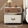 product-open-1200b5196d154718ba6d131111ed1c92-goods Modern 2-Drawer Solid Wood Nightstand – Featuring Rounded Corners, Ample Storage Space Adorned with Walnut Accents, Constructed with a Sturdy Wood Composite Structure, Easy to Assemble, Ideal for Small Bedrooms And Contemporary Decor