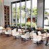 product-open-1278b3c53dd642c0b5f60679238494fa-goods Homy Casa Beige Upholstered Chenille Dining Chair, Side Chair, Swivel Adjustable Height Accent Chair Featuring Padded Arms And Iron Legs, Modern Design Suitable for Cafe, Kitchen, Dining Room, Available in Single Piece Or Sets of 2 Or 4