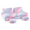 product-open-1326126a52834d7eb6aeb10842a0e886-goods COSTWAY Modular Play Couch Set for Kids That Glows in The Dark, Foldable Sofa with Washable Flannel Covers, Easy-To-Carry Handles, And Convertible Foam Couch for Ages 3 And Up