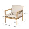 product-open-132f36c7e38b4b91b357854d0b866c19-goods Set of 2 Acacia Wood Armchairs | Light Teak Patio Club Chairs with Painted Frame, PVC Material