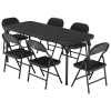 7pcs Outdoor Patio Bistro Set, 7pcs Folding Table and Chairs Set for Cutiess, Cutiess and Cutiess Activity Furniture Ideal for Dining Rooms, Daycares, and Classrooms with Easy Storage for Garden Pub Cafe