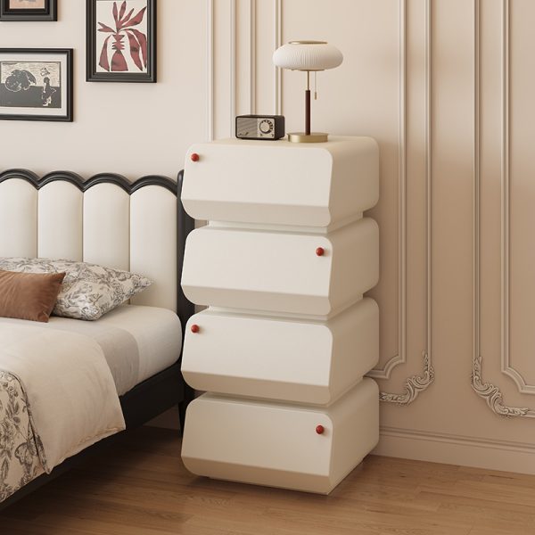 product-open-144834e2a3864100ba40b036d20875d4-goods Modern Stackable Nightstand, 1set Double-decker Locker. Modular Bedside Table, Minimalist Black & White Storage Drawer, Space-Saving Accent Furniture for Bedroom & Living Room, Silent Soft Close Rails, Scratch-Resistant PU Finish, Easy Assembly