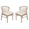 product-open-14eee8950dae45ad99ecebeca58856f3-goods Outdoor Dining Chairs Set of 2, Acacia Wood Patio Chairs with Cream Washable Cushion, for Backyard, Poolside, Garden, Light White