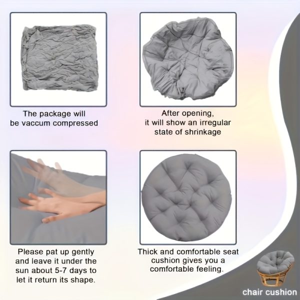[Outdoor Chair Cushions] Outdoor Patio Seat Cushions, Round Chair Cushions, Fully Filled, Strong Support, Warm, Breathable And Comfortable, Thickened Hanging Chair Cushions, Recliner Cushions, Stylish Outdoor Decorative Chair Cushions (Cushions Solely)
