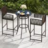product-open-151f2c243ca34c89994e7f32d595ad06-goods LIFEZEAL 3pcs Outdoor Bar Set, Featuring a Wicker Bar Table And Armchairs with Two Cushions, Sturdy Metal Barstools And Table with Glass Top for Your Backyard, Poolside, Or Porch, Outdoor Bar Table And Chair, Outdoor Table And Chair Set, Outdoor High Top Table And Chair, Patio Set Outdoor, Patio Table And Chair Set, Outdoor Patio Bar Set, High Top Outdoor Table And Chair, Bar H Table, Outdoor Bar Chair, High Top Table And Chair Outdoor, Outdoor Dining Table And Chair, High Table And