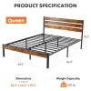 product-open-160c81eac860478ea99491f5e8026362-goods Modern All-Metal Bed Frame with Headboard And Footboard – Tool-Free Assembly, Underbed Storage, No Box Spring – Available in Queen, Full, And Twin Sizes