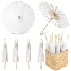 product-open-18a34959a9274b718d598d70717a2ef7-goods 5/10/15/20 Pcs 23.62 Inch White Paper Sun Umbrellas, Chinese Japanese Style Decorative Parasol, Handmade DIY Painting, Wedding, Bridal Shower, Photography Prop, Party Favor, Garden Patio Decor, White Folding Fans Handmade Parasol
