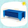product-open-18cb3e9a474a49c6b4df25e47dec0c4e-goods COSTWAY Heavy-Duty Stackable Daycare Cot - Preschool Naptime Rest Mat with Easy-Lift Corners & Detachable Oxford Fabric, Space-Saving Design, Standard Size for Daycares - 6-Pack, Blue, Cot for, Daycare Essentials, Playful Design, Durable Construction, Daycare Furniture, Parents And Caregivers
