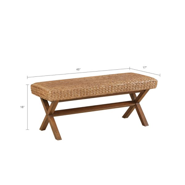 product-open-19916ca2606c4ea8a160458e86dcf58d-goods Lightweight and Durable Outdoor Bench for Patio or Garden - Rustic Brown - Easy Assembly Weather-Resistant Design 60-Inch Length, Easy to Assemble