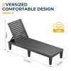 Outdoor lounge chair with foldable and stackable design and ergonomic armrests, suitable for outdoor leisure chairs such as poolside, backyard, balcony, etc. It is a perfect holiday gift and durable garden furniture.