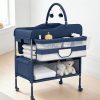 Height-Adjustable Baby Changing Station on Wheels - Compact Design, Two Storage Drawers, Quality - Portable And Space-Efficient Nursery Organizer for Infants And Newborns