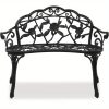 product-open-1b214dbb118c4d5a89b8247d25ebd977-goods Bonnlo Outdoor Bench with Cast Frame - Metal Bench, Small 2-Seater Suitable for, Porch, Yard, Park - Assembly, Low-Maintenance Outdoor Furniture