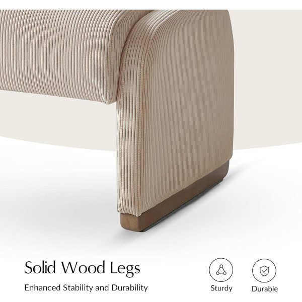 product-open-1cc54d09ed9a4bc88ee7c4f0ffe2bae2-goods Modern Corduroy Ottoman with Solid Wood Legs, Foot Stools Ottoman with Versatile Footrest, Extra Seat And Decorative Accent