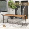 Multigot 79" Outdoor Dining Table 8-Person Patio Table with 1.9" Umbrella Hole