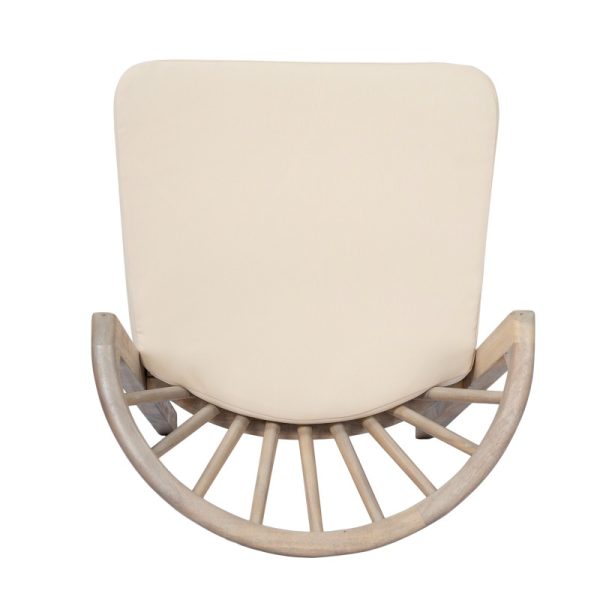 product-open-1d32fde085664e9b84e0e8b42ff14dd4-goods Outdoor Dining Chairs Set of 2, Acacia Wood Patio Chairs with Cream Washable Cushion, for Backyard, Poolside, Garden, Light White