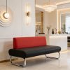product-open-1dfdeb1eb7e546bdbcbe70a76b894ada-goods Contemporary PVC Backrest Waiting Chairs, Indoor Leisure Seating, Suitable for Nail Salons, Beauty Centers, Studies, Bedrooms, And Living Rooms
