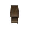 product-open-1e839f2d083845d4b22ff7efbd90bae0-goods Accent Table 2 Tier End Side Table Nightstand Bedroom Narrow Lamp Storage Drawer Brown Veneer Traditional