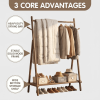 product-open-1eb359e056cd45e787e64fcb9d1cb04c-goods Solid Wood Quilt Rack with Bottom Storage Shelf - Modern Space-Saving Bed Frame Suitable for Home, Durable, Assembly Bedside Shelf Furniture, Rubberwood Bed Storage for Small Spaces (No Shelf Assembly)