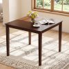 product-open-1fc6d48abc824cca848a13a13ebed3bd-goods 5pcs Dining Table Set for 4, Square Kitchen Table with 4 Armless Chairs, Padded Seat And Curved Back, Rubber Wood Legs, Space-Saving Dinette Table Set for Dining Room, Breakfast Nook