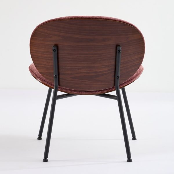 product-open-1fda915800064ca6a685a0934f278941-goods Mid-Century Modern Shell Chair - Single Side Accent Lounge Chair with Wide Walnut Wood Finish Shell & PU, Curved Wide Suitable for /Outdoor Use - Easy-Clean Cover, Assembly Required (for,, Bedroom)