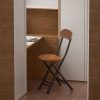 product-open-2024-03-18-1710747082744-dde1abfcc2cd40c7bf07ea9fa287d3d3-goods 1pc Folding Metal Chair with Backrest, Compact Portable Design for Household, Computer Seating, Space-Saving Black Frame with Wood End, Ideal Home Supplies