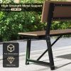 product-open-2024-05-30-1717074831546-0ec017df2511455eb56be0100bedea6d-goods-1 Homasis 72" Patio 4-Person Bench w/All-Weather HDPE Seat & Back Heavy-Duty Metal Support