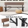 product-open-2024-05-30-1717074832166-a45ce2069eff412b8cbba06cdd223552-goods Homasis 72" Patio 4-Person Bench w/All-Weather HDPE Seat & Back Heavy-Duty Metal Support
