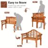 product-open-2024-06-07-1717737812665-e95d12d6350f40f197ae9d0f7c38e9ea-goods Multigot 49" Extra Long Outdoor Folding Bench with Eucalyptus Wood Construction - Heavy-Duty 400lb Capacity, Foldable Design with Armrests & Backrest, Natural Wood Grain Finish, Sturdy Slatted Base for Patio, Garden, Poolside - All-Weather Durable Furniture (Easy Storage, Space-Saving) - Ideal for Backyard, Balcony, or Outdoor Lounge - Lightweight 13.23 lbs, 49.2"L x 20.08"W x 36.22"H, Armrests 7.87"H, Slatted Base 7.87"D, Natural Wood Color, Multigot Brand, Patio Bench Outdoor