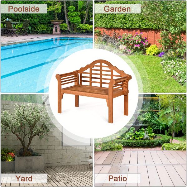 product-open-2024-06-07-1717737813645-e87d729d1fb34fd986b1e76807823697-goods Multigot 49" Extra Long Outdoor Folding Bench with Eucalyptus Wood Construction - Heavy-Duty 400lb Capacity, Foldable Design with Armrests & Backrest, Natural Wood Grain Finish, Sturdy Slatted Base for Patio, Garden, Poolside - All-Weather Durable Furniture (Easy Storage, Space-Saving) - Ideal for Backyard, Balcony, or Outdoor Lounge - Lightweight 13.23 lbs, 49.2"L x 20.08"W x 36.22"H, Armrests 7.87"H, Slatted Base 7.87"D, Natural Wood Color, Multigot Brand, Patio Bench Outdoor