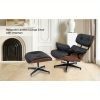 product-open-2024-06-14-1718348809474-e180125410724ae0b70d1a9a860b363c-goods Bonded Leather Recliner Chair with Ottoman, Leather Match Lounge Chair with Wide Armrest, Mid Century Accent Chair with Heavy Duty Base Support for Living Room Bedroom Office