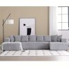 product-open-2024-07-11-1720688390460-708e08daaea24f26b6f922b24e375bf8-goods 131'' Modular Sectional Couch, U-shaped Sofa, Chaise Lounge, Striped Fabric, Upholstered 4 Seater Couch for Living Room, Bedroom, Free Combination Sofa (Corduroy), Gray