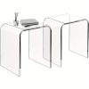 product-open-2024-07-24-1721814608390-3abb37212cb748109ce1a3dfdc9ee62e-goods Acrylic End Table Set of 2, Clear Lucite Coffee Table, Contemporary Square Nightstand and Side Table for Living Room, Bathroom, Bedroom and Office