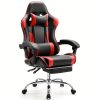 product-open-2024-08-02-1722565459415-17ccd47b82994471b8c066e548e72a38-goods Ergonomic Gaming Chair | High Back, Flip-up Armrest, Wheeled, Height Adjustable 360°-Swivel, Sponge Filled, Solid Back Style, Synthetic Faux Leather, Lumbar Support, Manual Recliner, Wipe Clean - ANTONIA