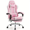 product-open-2024-08-02-1722565460968-9183245f7b9242bb8ec2b8de1473e9ea-goods Ergonomic Gaming Chair | High Back, Flip-up Armrest, Wheeled, Height Adjustable 360°-Swivel, Sponge Filled, Solid Back Style, Synthetic Faux Leather, Lumbar Support, Manual Recliner, Wipe Clean - ANTONIA