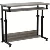 product-open-2024-08-08-1723088849054-6f911781cc5c4293a1b317321fd52187-goods Height Adjustable Mobile Laptop Table Small Standing Desk Rolling Computer Cart with Keyboard Tray on Wheels for Home Office, Portable Desk for Sofa and Bed,