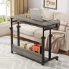 product-open-2024-08-08-1723088859172-d2c1ba4298484372b50427b8f2ebea93-goods Height Adjustable Mobile Laptop Table Small Standing Desk Rolling Computer Cart with Keyboard Tray on Wheels for Home Office, Portable Desk for Sofa and Bed,