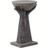 product-open-2024-08-29-1724914102423-9e5b8776042e4e49b72e741b77af0344-goods Outdoor Hand-Shaped Concrete Side Table - All-Weather Top & Handcrafted Concrete End Table Suitable for Patio, Porch, Garden Stool and Plant Stand - Durable Decor Furniture, Summer!