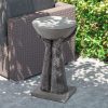 product-open-2024-08-29-1724914107156-4c2842900bc54bd5acd65f743a0fe98b-goods Outdoor Hand-Shaped Concrete Side Table - All-Weather Top & Handcrafted Concrete End Table Suitable for Patio, Porch, Garden Stool and Plant Stand - Durable Decor Furniture, Summer!