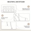 38-inch Patio Aluminum Bench, Suitable For Backyards, Porches, And Paths; Garden Patio Bench With Orchid-shaped Backrest Design.