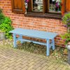 product-open-2024-10-09-1728458792067-c18a21a9917947bbb9e81618527230c3-goods 47-Inch (47.24inch) Outdoor Bench with a Blue-Green And Black Thick Rust-Resistant Iron Frame, Suitable for Courtyard, Park, Or Balcony Use