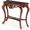 product-open-2024-10-10-1728539643756-66d01993243a41f58cdf463fffe345f4-goods BYBLIGHT 38" Victorian Half Moon Console Table, Sofa End with Hollow Floral Apron and Cabriole Legs, Traditional Decorative Furniture for Entryway, Hallway, Living Room - Uncharged, Living Room Furniture
