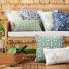 product-open-217a15a65e0c40f88126bd3fe776921d-goods Set of 2 Decorative Pillows for Indoor And Outdoor Use, Featuring a Modern Navy Blue Design That Is UV Fade Resistant And Water Repellent, Measuring 18X18 Inches