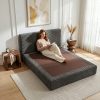 product-open-219772e2097b428e814810a64dac9cc8-goods Upholstered Platform Bed, Compressed 2-in-1 Convertible Sofa Bed, Vacuum Packed Boneless Sleeper Couch, Queen Bed Frame Features A Headboard, No Assembly Required, Multifunctional Furniture For Small Apartment Dorm Office