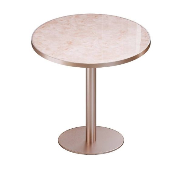 product-open-2235bd789fd24499b152a8b5131c6001-goods Round Modern Dinning Table 31. 5 Inches Bistro Table Tulip Table with Faux Marble Top, Easy Assemble, Sturdy Metal Frame Diameter