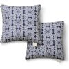 product-open-225fad36804b453789eac80de8a01649-goods Set of 2 Decorative Pillows for Indoor And Outdoor Use, Featuring a Modern Navy Blue Design That Is UV Fade Resistant And Water Repellent, Measuring 18X18 Inches