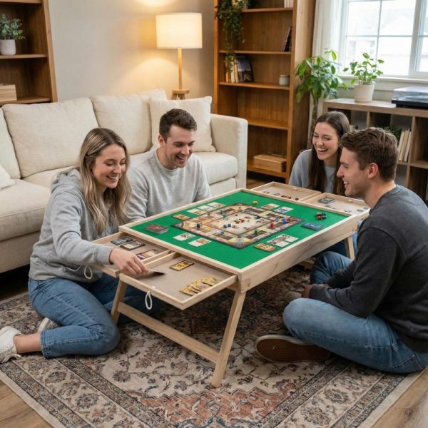 product-open-22d31bf3a813448b84fec2aef1933894-goods This Multifunctional Game Table Is Foldable And Features Drawer Storage Compartments. The Non-Slip, Integrated Storage Design Is Perfect for Puzzles, Board Games, And Camping - Combining Entertainment, Office Work, And Storage