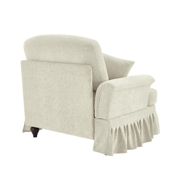 product-open-233131b7b67e4a5f8cf55c3ac493042d-goods Sofa Lsf Chenille W/1 Pillow -Beige White, Comfortable Backrest Sofa, Modern Minimalist Style, Suitable for Bedroom, Office, Dorm and Living Room, Easy to Clean, Easy to Install