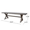 product-open-2357f2d82b6f4adba4806135dfbd2073-goods Modern Outdoor Aluminum Dining Bench with Dark Gray - Heavy-Duty All-Weather Patio Furniture, Sturdy Construction & Low-Maintenance Design for Garden, Balcony, Cafe - Durable Indoor/Outdoor Seating (No Wood Components)